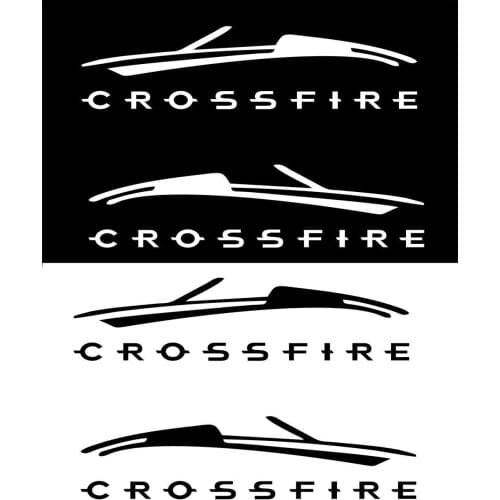 For 2Pcs/Pair 2 pcs (pair) 7"wide Vinyl Sticker Decal for Chrysler Crossfire hood type 1 Car Styling