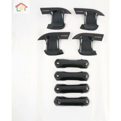 For Ford Explorer 2020 2021 High-quality ABS carbonfiber Door Handle Cover and car door bowl cover Car accessories