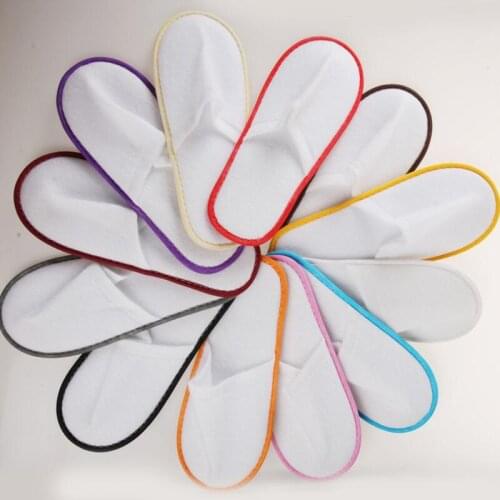 Travel Hotel SPA Anti-slip Disposable Slippers Home Guest Shoes Multi-colors Breathable Soft Disposable Slippers LX8547