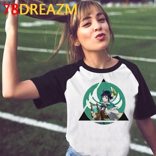 Genshin Impact t shirt women harajuku kawaii vintage graphic tees women casual aesthetic top tees kawaii