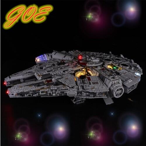 LED Lighting Up Kit For 75105 Star Fight Force Awakens Millennium Falcon Space Ship Bricks Model Toys(Light With Battery Box)