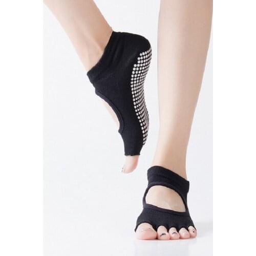 Digging and Dispensing Yoga Socks Ladies Non-slip Open Toe Backless Five-finger Socks Sports Socks