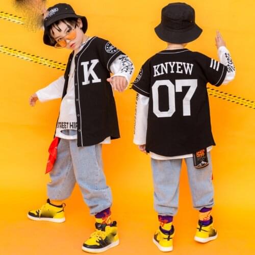 Kids Hip Hop Dance Clothes Boys Loose Short Sleeved Cargo Pants Suit Jazz Dance Costumes Performance Stage Rave Clothes DQS7664