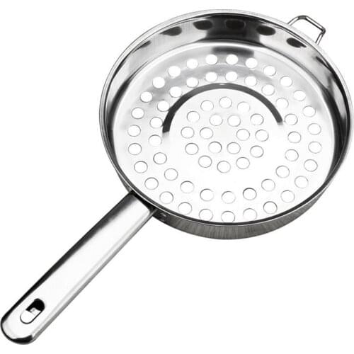 Kitchen Strainer Stainless Steel Creative Long Handle Stainless Steel Skimmer Pasta Food Colander Cocina Accesorio Kitchenware