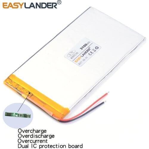 4060130 3.7V 3100mAh Rechargeable li Polymer Li-ion Battery For applicable tablet rechargeable batteries power bank mobile power