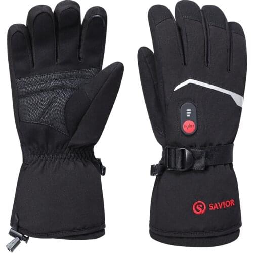 Ski Heated Gloves 3 Shift Temperature Control Heating Skiing Gloves Waterproof Electric Winter Warm Snow Gloves