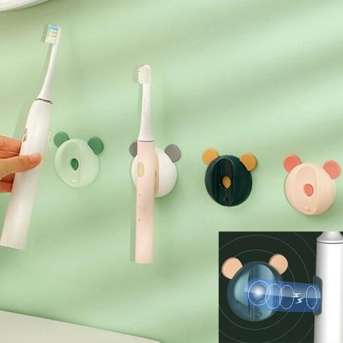 Ins Punching-free Magnetic Toothbrush Holder Bathroom Wall-mounted Electronic Toothbrush Organizer Stand Rack Wall Drainer Rack