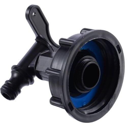 Mayitr Black IBC to 15mm 1000L Water Tank Hose Yard Garden Valve Adapter Fitting With Switch Practical For Garden Irrigation