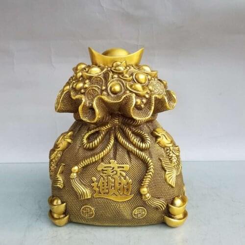 Copper Living Room Lucky Jinbao Deposit Money Bag Lucky Bag Piggy Bank Cornucopia Decoration Brass