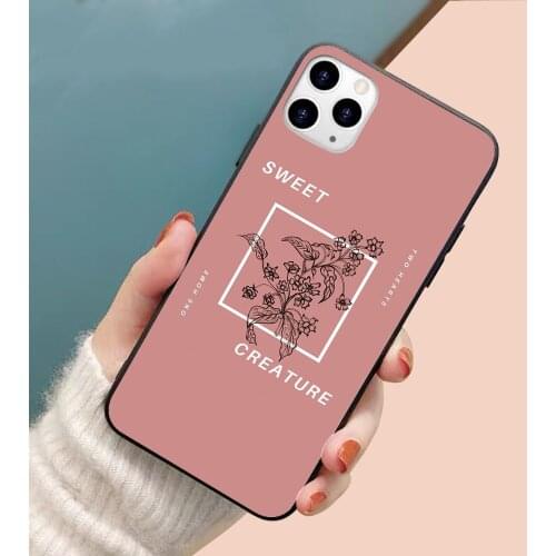 Sweet creature soft TPU border phone case for iphone 11PRO MAX 11 X XS XR XSMAX 6 plus 7 7plus 8 8plus cover