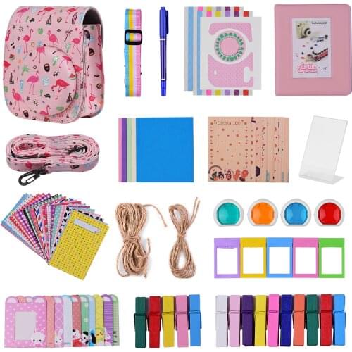 Instant Camera Accessories Kit for Fujifilm Instax Mini 11 with Camera Bag/Strap/Album/Clips/Frame/String/Stickers/Pen/Filters
