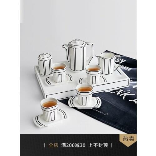 Nordic coffee cup set ceramic bone china tea set porcelain base holder stand wood tea cups and saucer sets english tea set