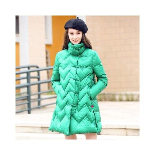 Newest Solid womens down jacket women winter long coat filler White duck down woman parkas long sleeve winter parka with hat