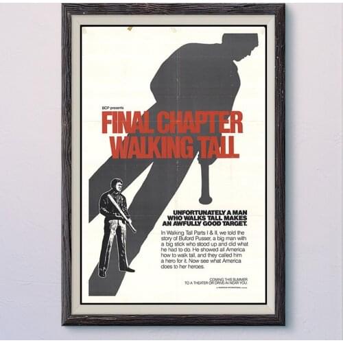 N093 FINAL CHAPTER WALKING TALL Vintage Classic Movie Wall Silk Cloth HD Poster Art Home Decoration Gift