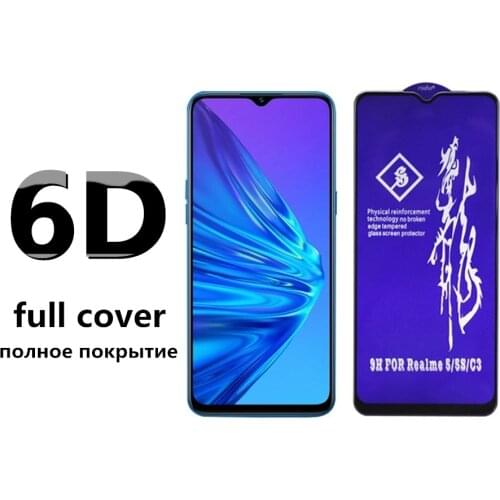 Full Cover Tempered Glass For OPPO Realme 1 2 Reno 2 2Z 3 4 5 SE Lite Ace 6.4" 6.6" Z R11s R15 R15X R17 R19 Pro Screen Protector