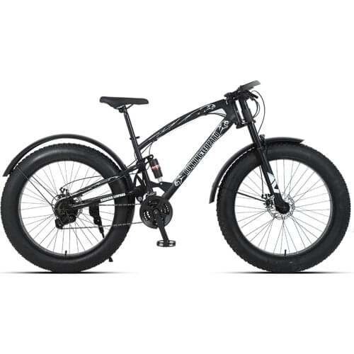 Running Leopard Mountain Bike 26-inch 4.0 Fatbike Mens And Womens Bicycle 7/21/30 Speed Lockable Fork Snow Bike