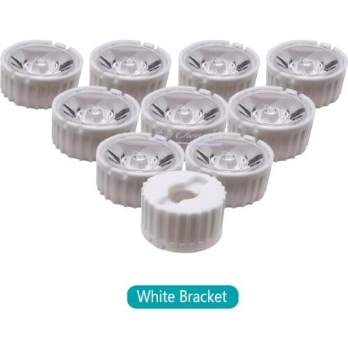 10set High Power 1W 3W 5W LED Lens 20MM PMMA Lenses With Bracket 5 8 15 25 30 45 60 90 120 Degree For 1 3 5 Watt Light Beads