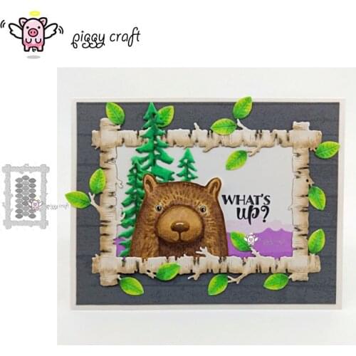 Piggy Craft metal cutting dies cut die mold Trunk tree leaf frame Scrapbook paper craft knife mould blade punch stencils dies