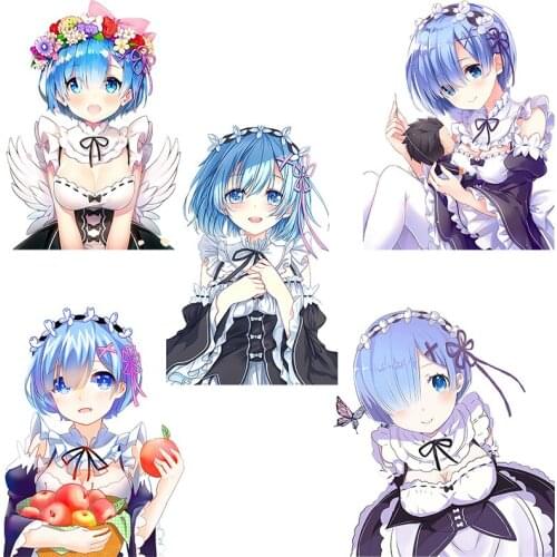 Three Ratels CDM368 RE:ZERO cute Rem Vinyl PVC poster cartoon anime car hood sticker laptop decal