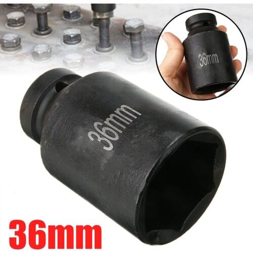 1pc 36mm 1/2" Drive Impact Socket Double Deep Metric Impact Socket Hex For Garden Tools Accessories