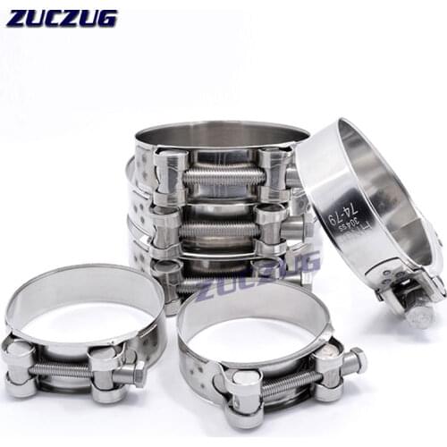 Universal 304 Stainless Steel Car Motocycle Motorcycle Single Exhaust Pipe Clamp Tube Exhaust Clamp