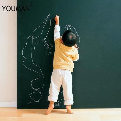 YOUMAN Adhesive Blackboard Film Vinyl Draw Decor Mural Chalk Board Stick Roll Chalk Board Blackboard Stickers for kids Wallpaper