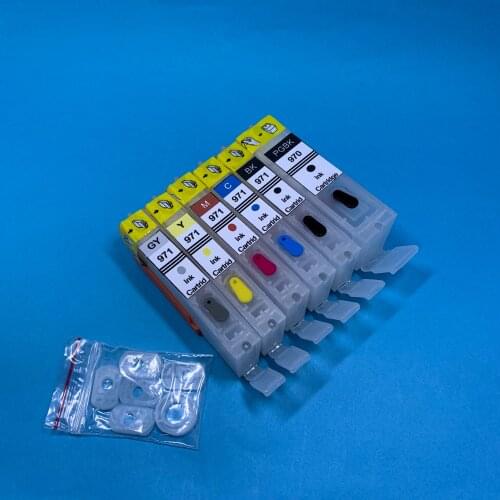 YOTAT 6pcs Empty PGI-970XL Refillable ink cartridge PGI-970 CLI-971 for Canon PIXMA MG7790 printer