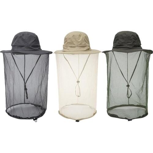 Net Hats Sun Hats With Brims Large Fishing Caps For Outdoor Fishing Bee Flying Insects Prevention Cap Bucket Hat UV Protection