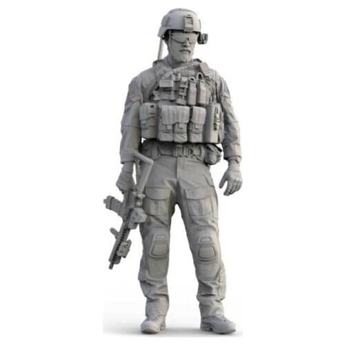 1/35 US modern Battalion Operator soldier man Resin figure Model kits Miniature gk Unassembly Unpainted