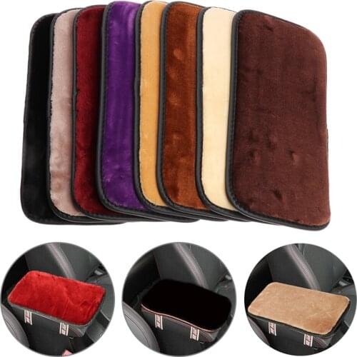 1PC 35x17cm Car Armrest Box Pad Leather Arm Rest Center Console Lid Cover Armrest Pads Durable Wear Mat For Car Auto SUV