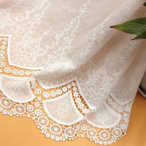 1 yard / pack hollow lace accessories skirt fabric cotton fabric full embroidery curtain decoration SS142