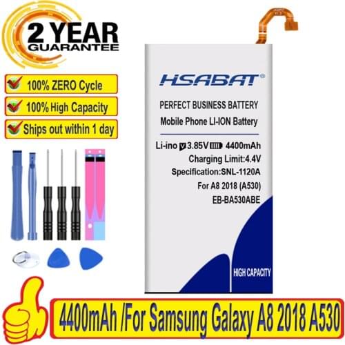 100% Original HSABAT 3900mAh EB-BA530ABE Battery For Samsung Galaxy Galaxy A8 2018 A530 SM-A530F SM-A530 A530F A530F/DS A530N