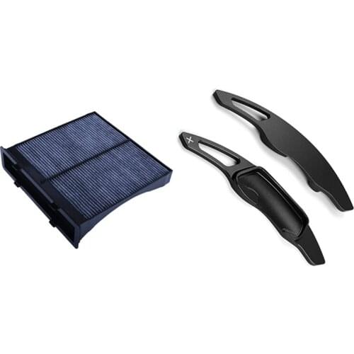 2Pcs Steering Wheel Paddle Shifter Extension & 1Pcs Cabin Air Filter for Subaru Forester, Impreza
