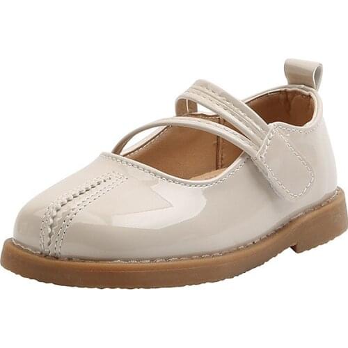 2021 New Spring Fashion Baby Shoes Dress Girl Flat Patent Leather Shoes Children Casual Shoe For Toddler Kids 1 2 3 4 5 6 Years