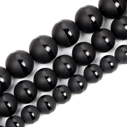 6-12mm Natural Stone Beads Loose Round Frosted Agates Stone Beads For Jewelry Making DIY Charm Bracelet Necklace Handmade