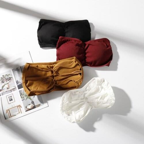 Women Sexy Bra Bandeau Tube Tops Underwear Strapless Tube Top Lingerie Back Band Dress Wedding Backless Invisible Bras