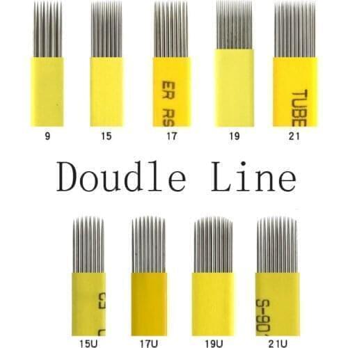 Laminas Tebori Pontas Double Dupla Micro 500 Unidades Escolha Plana 9/15//17/19/21 and 15U/17U/19U/21U