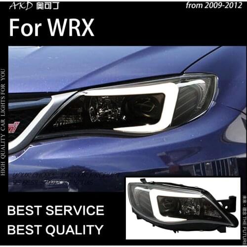 AKD Car Styling Head Lamp for Subaru WRX Headlight 2005-2012 WRX LED Headlight DRL Hid Bi Xenon Projector Lens Auto Accessories