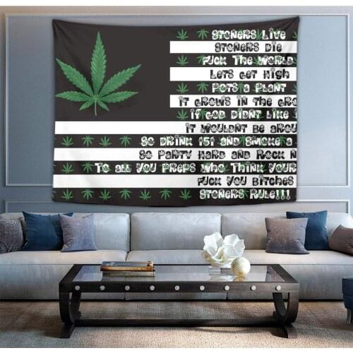 Hippie Hippy Bedding Tapestry Weed USA Flag Abstract Wall Hanging Retro Art Dorm Mandala Accessories