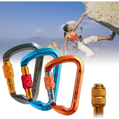 Carabiner Travel Kit Camping Equipment Alloy Aluminum Survival Gear Camp Mountaineering Hook Outdoor Carabiner