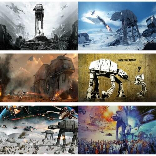 Canvas Painting Anime Classic Popular Sci-Fi TV Series Marvel Star Wars Battlefront Plot Mandalorian Poster Room Decoration