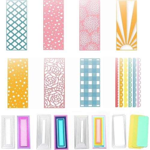 Sun Flower Lattice Lace Hollowed Square Layered Metal Cutting Dies Scrapbook Craft New Stencils Die Cut Decorate Cards Handmade