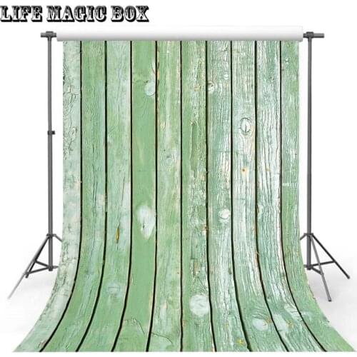 LIFE MAGIC BOX Green Wooden Board Photo New Year Funny Background Pictures Prince Backdrop Floor-451