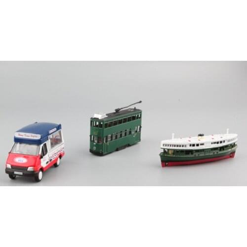 Diecast 1/64 Scale Metal Simulation Car Model Trolley Ding Ding Car Travel Gift Set Collectible Decoration Gift Toys for Boys