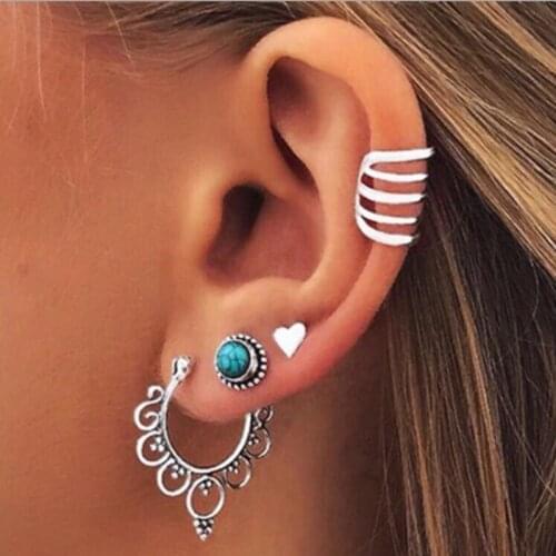 Minimalist Mixed Small Earrings Set Simple Geometric Stud Earrings for Women Girls Tiny Ear Studs Pendientes Kleine Oorbellen