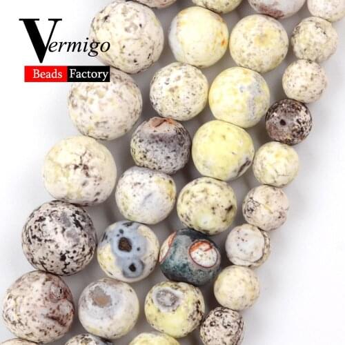Natural Vintage Yellow Tibetan Agates Round Loose Beads for Diy Jewelry Making 6mm 8mm 10mm Prayer Spacer Beads Accessories 15"