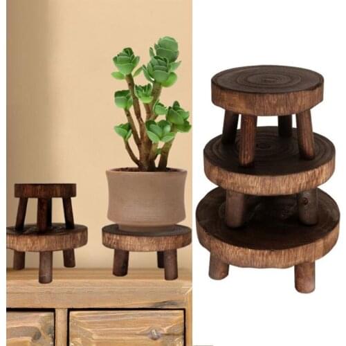 New Wooden Plant Stand Flower Pot Base Holder Stool Garden Flower Display