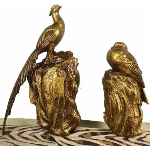 2020 New Lucky Bird Home Decoration Resin Crafts Decoration Living Room Study Tv Cabinet Gift Decoration