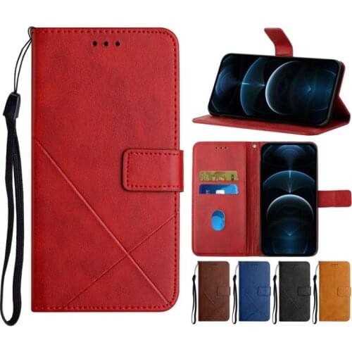 Retro Simple Solid Color Wallet Phone Case For Nokia 2.4 3.4 5.4 Cute Leather Card Pocket Cover D20E
