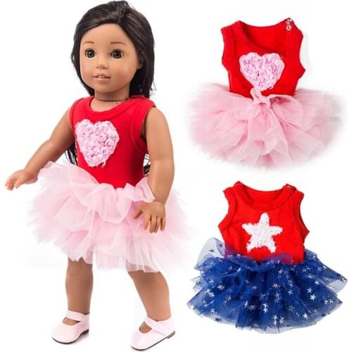 2019 Christmas Dress fits for American18" girl doll alexander doll best gift